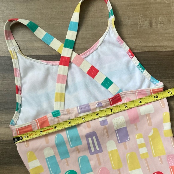 [Boden] Popsicle Stripe Print One Piece Swimsuit 8-9 Y - Picture 5 of 7